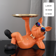 Load image into Gallery viewer, Home Decor Dog Statue Butler with Tray