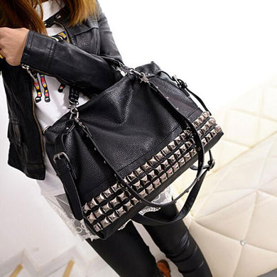 Silver/Black Cowhide Stunning Shoulder Handbag (Most Popular)