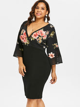 Load image into Gallery viewer, Estylo Floral Plunging Neck Dress