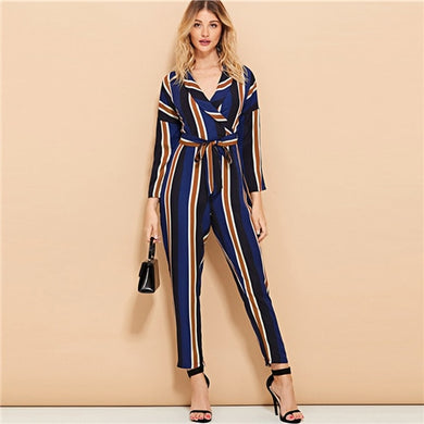 Classy Stripe Print Jumpsuit 2019