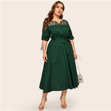 Load image into Gallery viewer, Estylo Elegant Cuff Lace Up Belted Dress