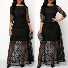 Load image into Gallery viewer, Polka Dott New Elegant Lace Maxi