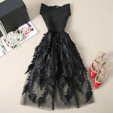 Elegant Lace Patchwork Dress