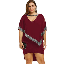 Load image into Gallery viewer, Sequined Capelet Party Dress