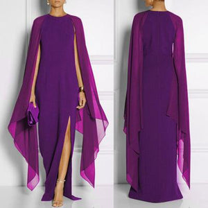 Chiffon Patchwork designer-sleeved Dress