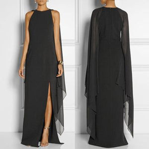 Chiffon Patchwork designer-sleeved Dress
