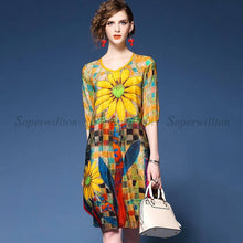 Load image into Gallery viewer, Chiffon Print Floral Dress