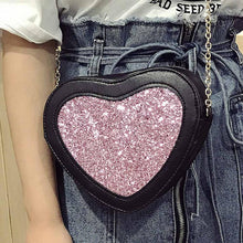 Load image into Gallery viewer, Leather Shoulder Bag Heart Shaped