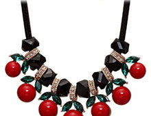 Load image into Gallery viewer, Black n Red Cheery Choker