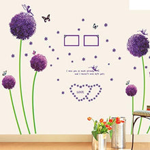 Load image into Gallery viewer, 2018 wall sticker poster Mural Lovely Purple Dandelion diy art