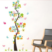 Load image into Gallery viewer, Garden Flower Tree Branches Owl Wall Art