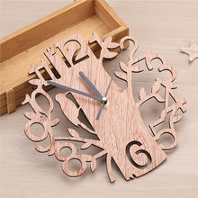 Load image into Gallery viewer, Creative Tree Shaped Wooden Wall Clock