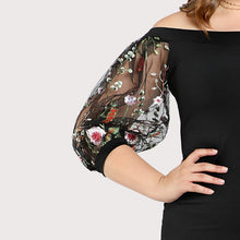 Load image into Gallery viewer, Black Plus Size Party Summer Dress
