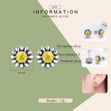 Load image into Gallery viewer, 100% Genuine 925 Sterling Silver Yellow Daisy Flower Ring
