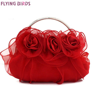 FLYING BIRDS! Silk Flower Handbag