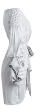Load image into Gallery viewer, Off shoulder plaid wrap Elegant Dress