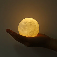 Load image into Gallery viewer, 3D Moon Lamp Dimmable Touch Control