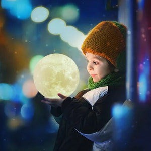 3D Moon Lamp Dimmable Touch Control
