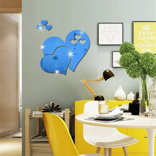 Load image into Gallery viewer, 3D mirror Love Hearts wall stickers