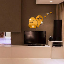 Load image into Gallery viewer, 3D mirror Love Hearts wall stickers