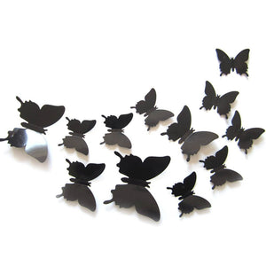 12 pc 3D Trendy Butterfly Wall Stickers