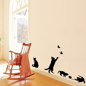 New Cat Play Removable DIY Waterproof  Decal