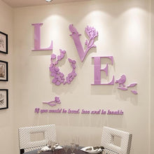 Load image into Gallery viewer, Home Decor 3D Mirror Love Wall Stickers Quote