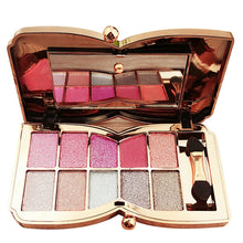 Load image into Gallery viewer, 10 Colors Flash Glitter Eyeshadow Palette With Brush &amp; Mirror