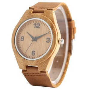 Bamboo Wristwatch Bracelet-Brown