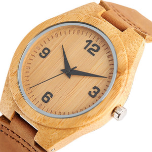 Bamboo Wristwatch Bracelet-Brown