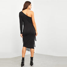 Load image into Gallery viewer, SHEIN Gorgeous Black Fringe Dress