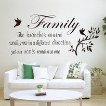 Load image into Gallery viewer, Family Like Branches Quote Wall Art