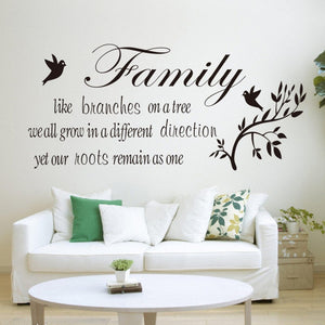 Family Like Branches Quote Wall Art