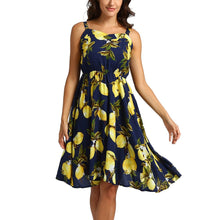 Load image into Gallery viewer, Women Ladies Floral Printing Sleeveless Mini Dress Summer Beach Dress