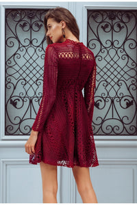 Lace Red Short Dress