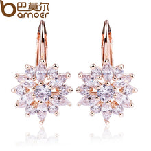 Load image into Gallery viewer, Luxury Gold Color Flower Stud Earrings