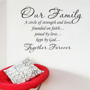 Our Family Quote Wall Sticker