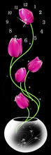 Load image into Gallery viewer, Tulip Diamond Painting Wall Clock 5D