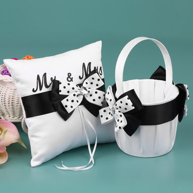 Mr & Mrs Flower Basket Set & Pillow