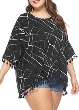 Load image into Gallery viewer, Women 3/4 Sleeve Fringe Top