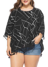Load image into Gallery viewer, Women 3/4 Sleeve Fringe Top