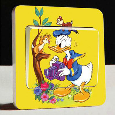 1 pcs Removable Donald Duck Wall Switch Stickers