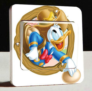 1 pcs Removable Donald Duck Wall Switch Stickers
