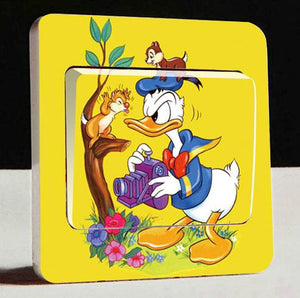 1 pcs Removable Donald Duck Wall Switch Stickers