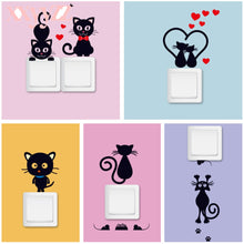 Load image into Gallery viewer, Lovely Cat Light Switch Wall Stickers For Kids Rooms