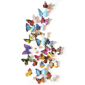 3D Butterfly Sticker DIY Decal