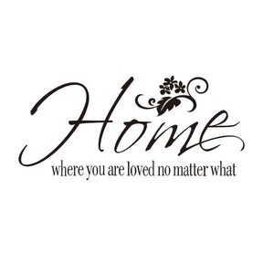 Home Flower Quote Removable Wall Sticker