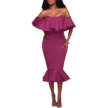 Load image into Gallery viewer, Off Shoulder Party Dress