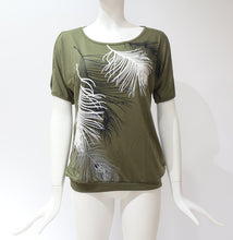 Load image into Gallery viewer, O-neck Feather T-shirt 2019