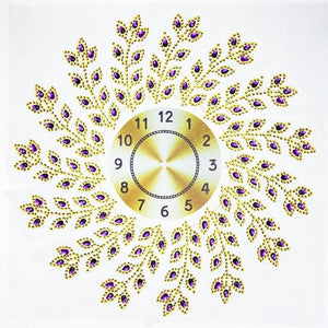 Sun Flower Peacock Wall Clock